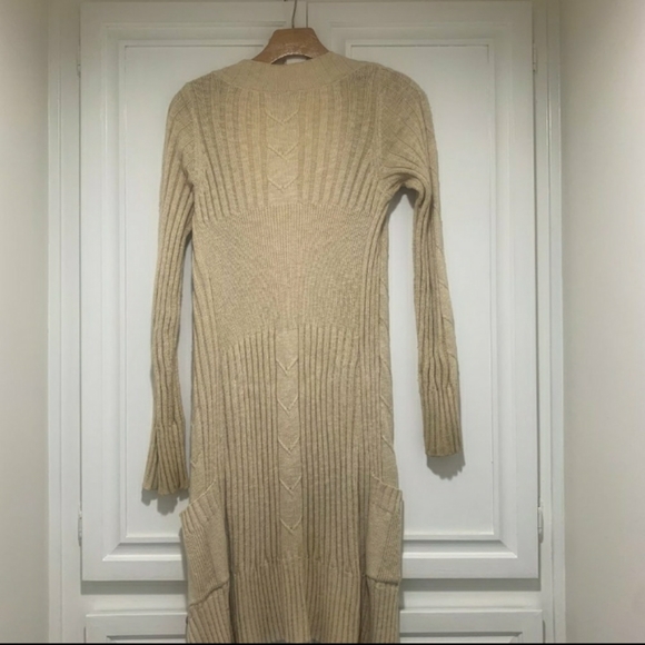 James Perse Long Cardigan in Cream - Picture 3 of 4